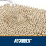 Buganda Bathroom Rugs 30x20, Quick Dry Machine Washable Chenille Bath Mats with Rubber Backing, Grey - Image 86
