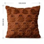 Sm:)e Embroidered Goost Plush Faux Fur Jacquard Halloween Throw Pillow Cover 18x18 Inch White, Set of 2 Silky Soft Cushion Case for Sofa Couch - Image 21