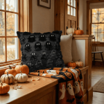 Sm:)e Embroidered Goost Plush Faux Fur Jacquard Halloween Throw Pillow Cover 18x18 Inch White, Set of 2 Silky Soft Cushion Case for Sofa Couch - Image 45